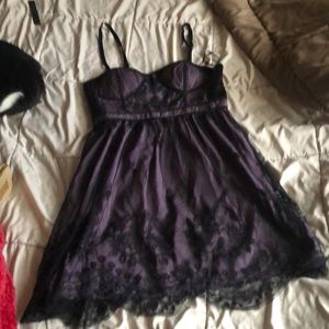 Blck lace American eagle dress corset gothic style